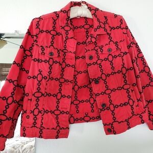 Unique Patterned Jean Jacket